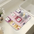 thumbnail image 4 of Yayeee Dish Drying Mat for Kitchen Counter 18" x 24" Microfiber Super Absorbent Coffee Decorative Pad, Watercolor Jar, 4 of 9