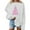 White, variant on GUZOM Womens Pink Christmas Sweatshirt - 100% Polyester Oversized Crew Neck with Sparkling Pink Christmas Tree Graphic, Festive Casual Wear for Fall Winter Holidays,Size XL