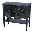 thumbnail image 4 of Heather Ann Creations Frasera Quatrefoil Glass Console Cabinet, 4 of 11