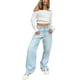 thumbnail image 2 of Sunloudy - Pantalones vaqueros para mujer, pantalones de pierna ancha transpirables que combinan con todo con bolsillos para vacaciones, citas, fiestas, compras Sunloudy  XS, S, M, L, 2 of 7