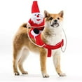thumbnail image 5 of PEACNNG Christmas Pet Clothes Running Santa Dog Costume, Funny Dog Costume Dressing up Xmas Party Dog Christmas Outfits Dog Cat Clothes for Small Large Dogs Pet, 5 of 5