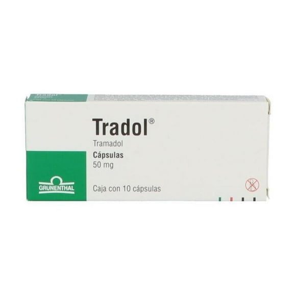 Tradol cápsulas 10 pzas de 50 mg c/u