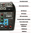 thumbnail image 3 of Mixing TU04 BT Sound Mixing Console Record 5V 2A Phantom Power Monitor AUX Paths Plus Effects 4 Channels Audio Mixer with USB, 3 of 6