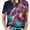 style-7, variant on Astronauts in Space Women's Short Sleeve T-Shirt Crew Neck Casual Summer Trendy Loose Fit Tops