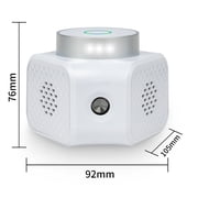 KingFurt Indoor Ultrasonic Insect & Pest Repellent，Mouse Repellent with 360° Coverage, LED Strobe Lights, Safe for Home and Pets-Black+Orange