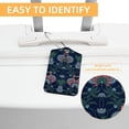 thumbnail image 3 of Square PU Leather 2 Pack Travel Tag - Bag Tag - Suitcase Tag with Privacy Cover and Stainless Steel Ring - Suitable for Travel, Backpack, and Handbag Pineapple, 3 of 7