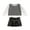 White, variant on xiaxaixu Kids Leather Shorts Set, Elastic Cuff Houndstooth Tops Bowknot Skirt