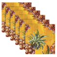 thumbnail image 2 of JSTEL Pineapple Fruit Yellow Cloth Napkins Set of 1, 20x20 Inch Washable and Reusable Napkin for Decoupage Dinner Party Everyday Use, 2 of 6