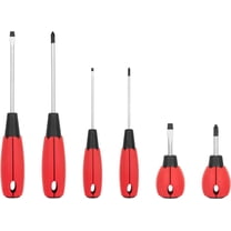 Magnetic Screwdriver Set, 6-Piece Screw Drivers Tool Set 3 Phillips and 3 Flat Head, Standard Screw Driver and Stubby Screwdriver Have Professional Cushion Grip