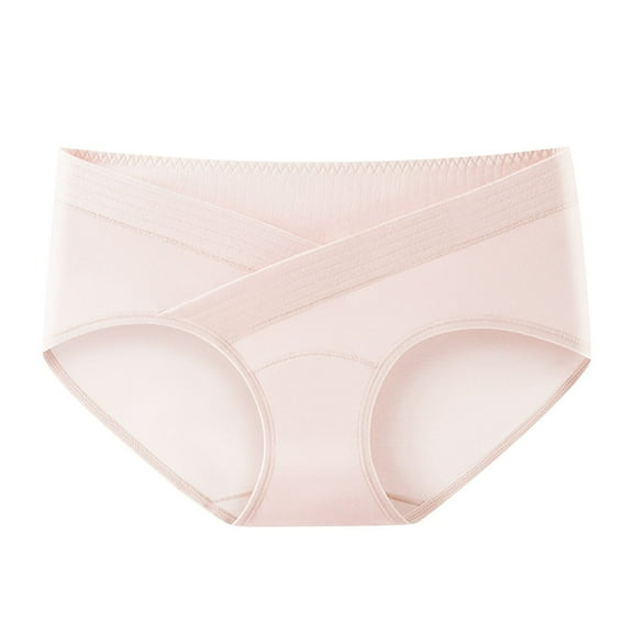 Delliss Women's Cotton Front Cross Underwear Low Waisted Ladies Panties Full Coverage Briefs
