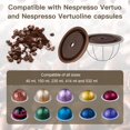 thumbnail image 5 of Reusable Coffee Capsule Lid Compatible with Nespresso Vertuo Pods and VertuoLine Capsules Coffee Filter Refillable Food Grade Silicone with Spoon and Brush - Pack of 4 (Brown), 5 of 5