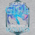 thumbnail image 3 of CafePress - Cute Just A Girl Who Loves Wol Long Sleeve T Shirt - Womens Baseball Tee, 3 of 4