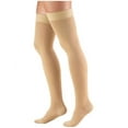 thumbnail image 2 of Truform 20-30 mmHg Compression Stockings for Men and Women, Thigh High Length, Dot Top, Closed Toe, Beige - Large, 2 of 4