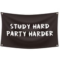 thumbnail image 1 of Tapicería STUDY HARDS PARTY HARDER de pared, 150 x 90 cm, microtela, 1 of 3