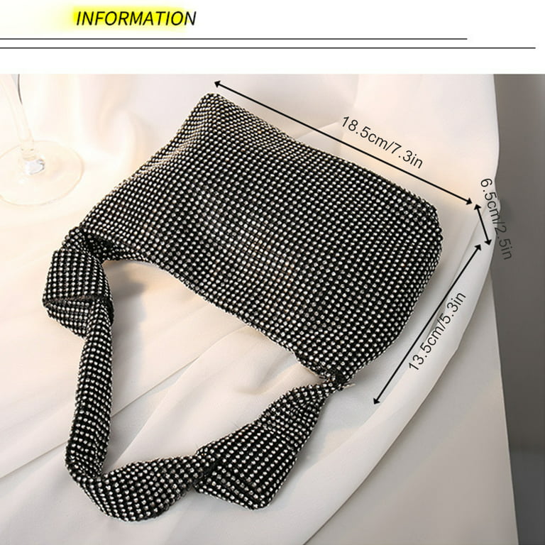evening bags for women clutch purse ladies hand bags crystal Shoulder bag  luxury designer purses and handbags 7.3*2.5*5.3in 
