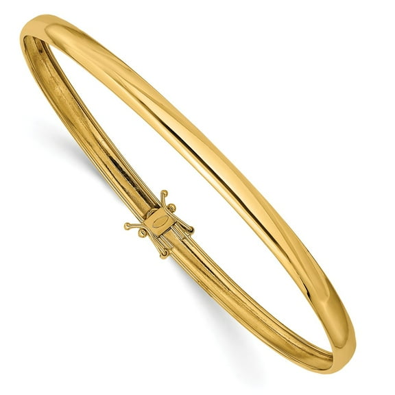 14K Yellow Gold bracelet Bangle Polished Flexible
