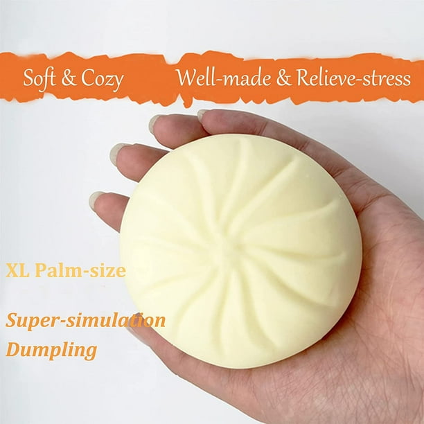 Dumpling Squishy – Pelota Anti Estrés De Masa Suave Y Elástica Con Diseño De Vaporera, Juguete Sensorial Para Relajarse Y Concentrarse