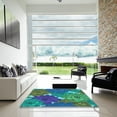 thumbnail image 7 of Ahgly Company Machine Washable Indoor Rectangle Transitional Blue Jay Blue Area Rugs, 5' x 8', 7 of 7
