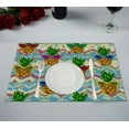 thumbnail image 1 of EREHome Ananas avec Lunettes de Soleil Set de Table Tapis de Table 12x18 Pouces, Ensemble de 2, 1 of 2