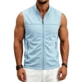 thumbnail image 4 of Men's Sleeveless Zip Up Vests Casual Lightweight Windbreakers for Golf Fishing with Pockets, Mens Outdoor Jacket, 4 of 8