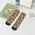 thumbnail image 7 of Pofeuu Squirrel Mushroom Yellow Flower Print 30cm Socks, Adult Running Hiking Socks for Youth and Adult, 7 of 7