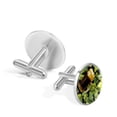 thumbnail image 3 of Saint Patrick's Day Elegant Silver Stainless Steel Cufflinks Set for Formal Attire at Weddings and Business Meetings, 3 of 6