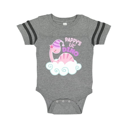 

Inktastic Pappy s Lil Dino with Cute Pink Baby Dinosaur Gift Baby Boy or Baby Girl Bodysuit