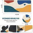 thumbnail image 7 of Large Gaming Mouse Pad Extended Mouse Pad with Stitched Edge, Keyboard Mouse Mat Non-Slip Rubber Base Desk Pad 31.5x11.8 inch for Office Home Game Work, Abstract Morandi, 7 of 7