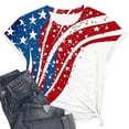 thumbnail image 4 of Qingpeng 4th of July Patriotic T Shirts for Women Summer Star Print Shirts Women's Independence Day Short Sleeve Casual Tee Tops, 4 of 5