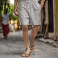 thumbnail image 2 of Men’s Cotton Casual Shorts Straight Leg Breathable Comfortable Summer Home Bottoms, 2 of 6