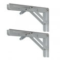 thumbnail image 2 of veasfak 2Pcs Folding Shelf Brackets Triangle Folding Angle Bracket Hardware Sturdy Shelf White 12inch, 2 of 8