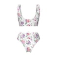 thumbnail image 5 of Daiia Rose Flower B Women's Bikini Set Two Piece Swimsuit High Waisted Bikini Adjustable Straps Bikini Perfect for Beach, Pool, and Summer Vacation-Large, 5 of 9