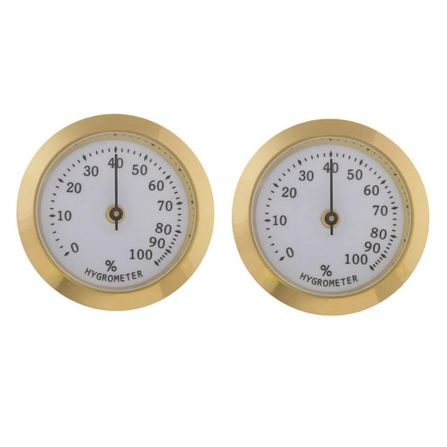 2x humidificador de calibre de humedad de higrómetro de cigarro redondo 36 mm Zulema Higrómetro de cigarros