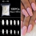 thumbnail image 4 of RIKONKA-uñas de bailarina, uñas naturales/transparentes/blancas, completas, de media cubierta, para extensión y protección, 100 o 500 unidades, 4 of 4