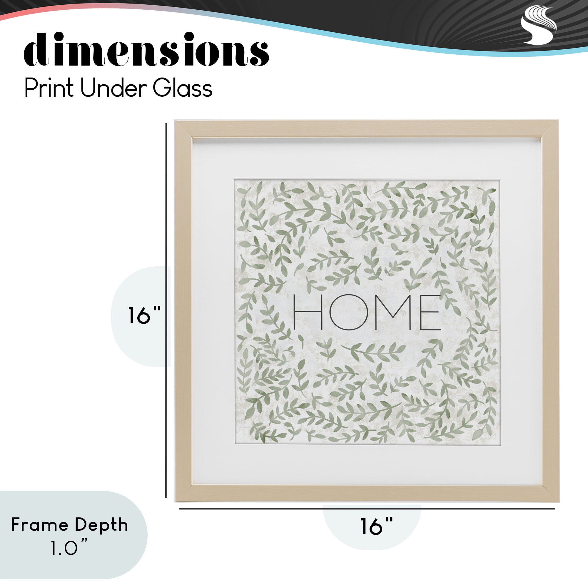 Stupell Industries Curved Ivy Sprigs Greenery Birch Framed Print Under Glass, design by SD Graphics Studio