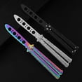 thumbnail image 2 of Dull Edge Butterfly Trainer Handle,Compact Tactical Training Gear for Outdoor,OEM Laser-Customized Dragon Engraving, 2 of 8