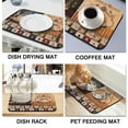 thumbnail image 4 of Coffee Farmhouse Plaid Coffee Bar Mat Accessories for Countertop Absorbent Hide Stain Dish Drying Mats for Kitchen Counter Draining Pad Under Coffee Maker Coffee Pot Espresso Machine 19.5x12in, 4 of 7