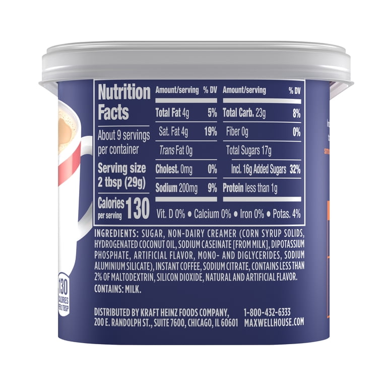 Maxwell House, Instant Cafe-Style Beverage Mix, 9 oz, Kosher Dairy