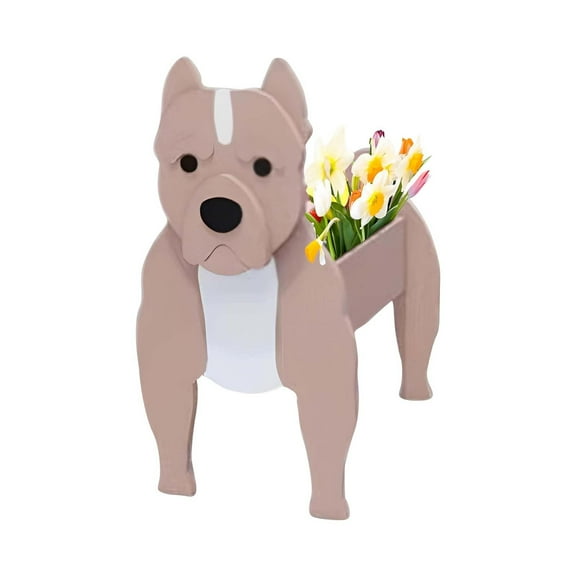 Hovmgk Dog Flower Pot Planter, Cute PVC Pet Shaped Plant Pot, Indoor/Outdoor Decorative Dog Planter for Succulents, Flowers, and Home Décor, Unique Gift for Dog Lovers, 13.38in x 9.45in