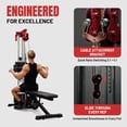 thumbnail image 5 of Mikolo Cable Crossover Machine, Lat Pull Down Machine, Wall Mounted Pulley Tower functional trainer with Adjustable Positions Dual Pulley System, Lat Pulldown Cable Training with 118lb Weight Stacks, 5 of 12
