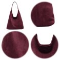 thumbnail image 4 of Bolso Hombro para Mujer Ante Mano Sencillo Hobo Vintage Bolsos Con Asa Superior, 4 of 9
