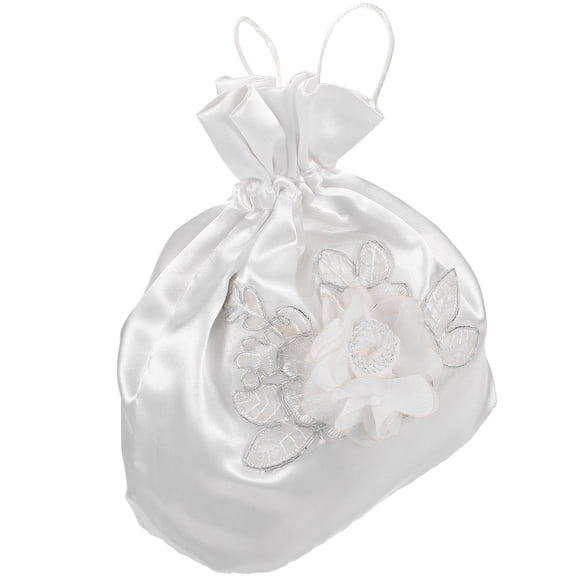 PBPBOX Bride Canvas Bags Simple Design White Fabric 1Set Storage Wedding Party