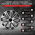 thumbnail image 3 of Wheel Cover Kit, 16 Inch Hubcaps Set of 4 Automotive Hub Caps with Universal Snap-On Retention Rings, 2-Tone ABS Plastic Black and Silver Rim Covers for All Makes, Models (SG-5083-DP-16), 3 of 7