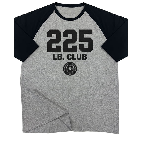 GYMISH Raglan 225 Club Funny Workout Gym T-Shirt for Men
