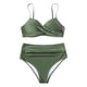 thumbnail image 2 of Gibobby Trajes de Baño Mujer Bikini de cintura alta para mujer, bañadores sexys de dos piezas con realce, traje de baño Vintage, conjunto de Bikini Retro(AG,XL), 2 of 3