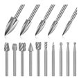 thumbnail image 1 of Juego de 15 Brocas para Tallado y Grabado de Madera, Incluye Brocas de Grabado y Fresas para Madera., 1 of 5