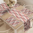 thumbnail image 2 of Ambesonne Abstract Table Runner & Placemats, Vertical Stripes, Placemat 4 pcs + Runner 12"x72", Dark Coral Ivory, 2 of 2