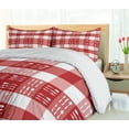 thumbnail image 5 of Ambesonne Checkered Duvet Cover Set, Cutlery Dining Tile, 2-Calking, Coral Dark Coral White, 5 of 7