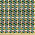 thumbnail image 2 of Ambesonne Retro Fabric by the Yard Upholstery, Abstract Wavy Line Art, 1 Yard, Multicolor, 2 of 5