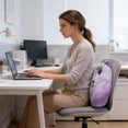 thumbnail image 4 of Purple Office Lumbar Support Cushion Cartoon Design Chair Back Pillow For Long Period Sitting 18.9X13.78 Inch, 4 of 7